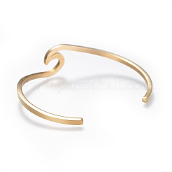 Ion Plating(IP) 304 Stainless Steel Cuff Bangles&nbsp;LS-BJEW-G611-01G