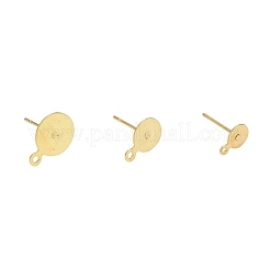 150Pcs 3 Size Brass Stud Earring Findings&nbsp;KK-ZZ0001-13G