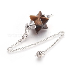 Natural Tiger Eye Dowsing Pendulums&nbsp;KK-F756-08C