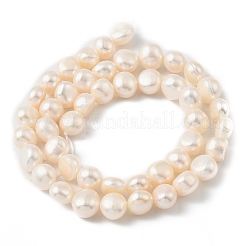 Natural Cultured Freshwater Pearl Beads Strands&nbsp;PEAR-P064-19J-06D