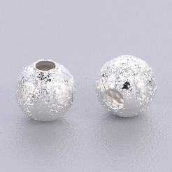 Brass Textured  Round Beads&nbsp;X-KK-EC247-S-NF