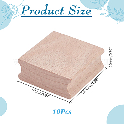 Square Grooved Wood Blocks for Stamp Carving&nbsp;WOOD-WH0062-58