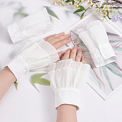 2 Pairs 2 Styles Chiffon Oversleeves&nbsp;AJEW-FG0003-94