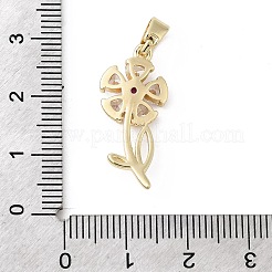 Brass Micro Pave Cubic Zirconia Pendants&nbsp;KK-C141-07G-05