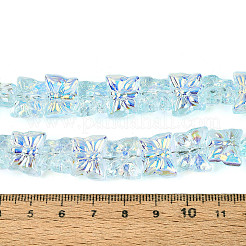 Baking Paint Electroplate Transparent Glass Beads Strands&nbsp;EGLA-N020-05F