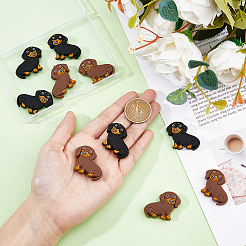 12Pcs 2 Colors Dog Food Grade Eco-Friendly Silicone Focal Beads&nbsp;FIND-DC0005-16