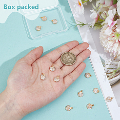 12Pcs Brass Micro Pave Clear Cubic Zirconia Charms&nbsp;KK-BC0015-03