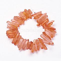 Natural Quartz Crystal Points Beads Strands&nbsp;G-K181-B07