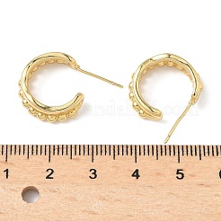 C-Shaped Brass Stud Earrings&nbsp;EJEW-A132-06G