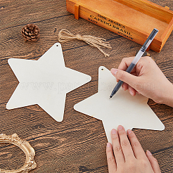 15Pcs Unfinished Wood Pendant Decorations&nbsp;WOOD-DC0001-25A