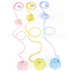 3Pcs 3 Colors Cloth & Iron Spring Ball Cat Toys&nbsp;AJEW-TA0002-21