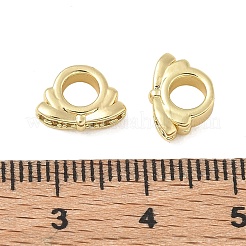 Brass Micro Pave Cubic Zirconia European Beads&nbsp;CU-CBAC675-03G