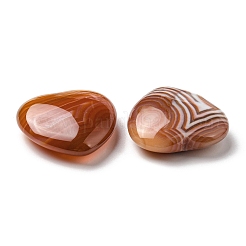 Natural Red Striped Agate/Banded Agate Palm Stones&nbsp;G-B043-02