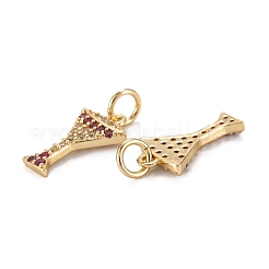 Brass Cubic Zirconia  Charms&nbsp;ZIRC-C024-13G