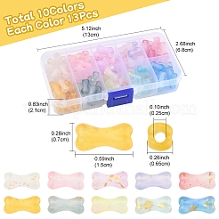 130Pcs 13 Colors Gradient Color Transparent Acrylic Beads&nbsp;OACR-FS0002-04