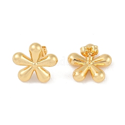 201 Stainless Steel Flower Stud Earrings&nbsp;EJEW-I309-08G
