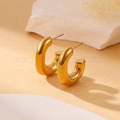304 Stainless Steel Ring Stud Earrings&nbsp;EA4595-3