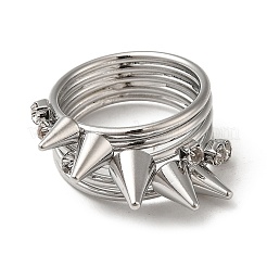 Spike Brass Finger Rings&nbsp;RJEW-C037-01P
