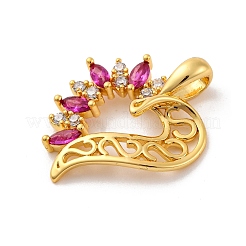 Brass Micro Pave Cubic Zirconia Pendants&nbsp;KK-U033-13G-02