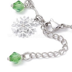 304 Stainless Steel & Alloy Rhinestone Charms Bracelets&nbsp;BJEW-JB12447-01