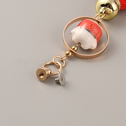 Ceramic Lucky Cat Small Pendant Mobile Phone Decoration&nbsp;FIND-WH0150-44B