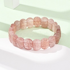 Synthetic Strawberry Quartz Beaded Stretch Bracelets for Unisex&nbsp;G-K303-01F