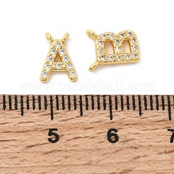 26Pcs Brass Micro Pave Clear Cubic Zirconia Pendants&nbsp;KK-H252-02G