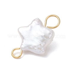 3Pcs 3 Styles Natural Keshi Pearl Connector Charms&nbsp;PALLOY-JF04243
