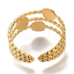 304 Stainless Steel Cuff Rings&nbsp;RJEW-Z074-02G