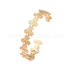 304 Stainless Steel Cuff Bangles&nbsp;BJEW-P355-02G