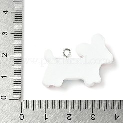 Opaque Resin Cute Dog Pendants&nbsp;RESI-K203-05B