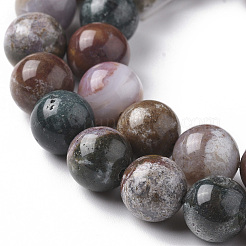 Natural Ocean Jasper Beads Strands&nbsp;G-F668-26-10mm