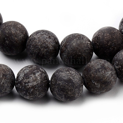 Natural Snowflake Obsidian Beads Strands&nbsp;G-Q462-72-8mm-1