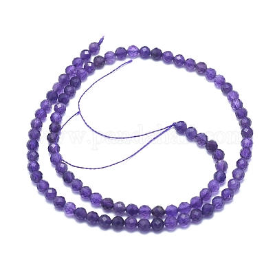 Natural Amethyst Beads Strands&nbsp;G-D0003-E84-4MM-1