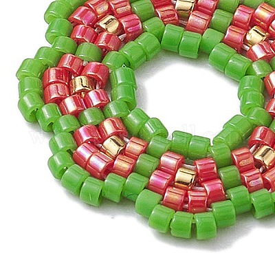 Seed Beads Beaded Charms&nbsp;PALLOY-MZ00205-04-1