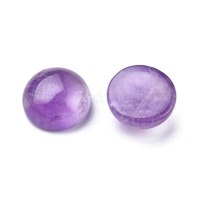 Natural Amethyst Cabochons&nbsp;G-P393-R14-10MM-A-1