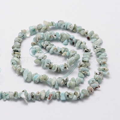 Natural Larimar Chip Bead Strands&nbsp;G-M298-13-1
