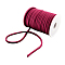 Soft Nylon Braided Cord, Elastic Piping Cord Trim, Cerise, 5x3mm, about 21.87 yards(20m)/roll