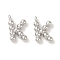 Brass Pendants, Cadmium Free & Nickel Free & Lead Free, Letter Charms, Platinum, 13x8x2mm, Hole: 1mm