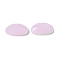 Glass Cabochons, Faceted, Oval, Pearl Pink, 10x18x4.5mm