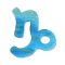 Acrylic Keychain Pendants, 12 Constellations, Capricorn, 55x47x2mm, Hole: 2mm