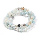 Natural Flower Amazonite Stretch Bracelets&nbsp;BJEW-JB05645-1