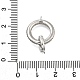 Brass Cubic Zirconia Fold Over Clasps&nbsp;KK-Q048-11P-3