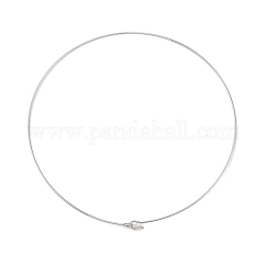 304 Stainless Steel Choker Necklaces, Lead Free & Cadmium Free, Stainless Steel Color, Inner Diameter: 5.18 inch(13.15cm)