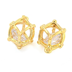 Brass Pave Cubic Zirconia Pendants&nbsp;KK-M286-13G