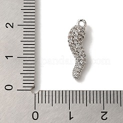 Rack Plating Brass Micro Pave Cubic Zirconia Pendant&nbsp;X-KK-A229-03B-P