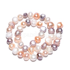 Natural Cultured Freshwater Pearl Beads Strands&nbsp;PEAR-N014-08E-01