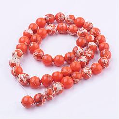 Synthetic Imperial Jasper Beads Strands&nbsp;G-E374-8mm-03A