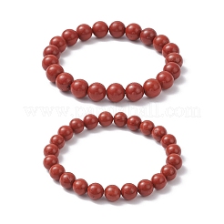 2Pcs 2 Styles Natural Red Jasper Beads Bracelets&nbsp;BJEW-JB12200