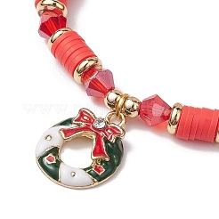 4Pcs 4 Styles Handmade Polymer Clay Beaded Stretch Bracelets&nbsp;BJEW-JB10416